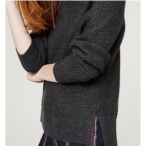 Anne Taylor LOFT Grey High Neck Sweater